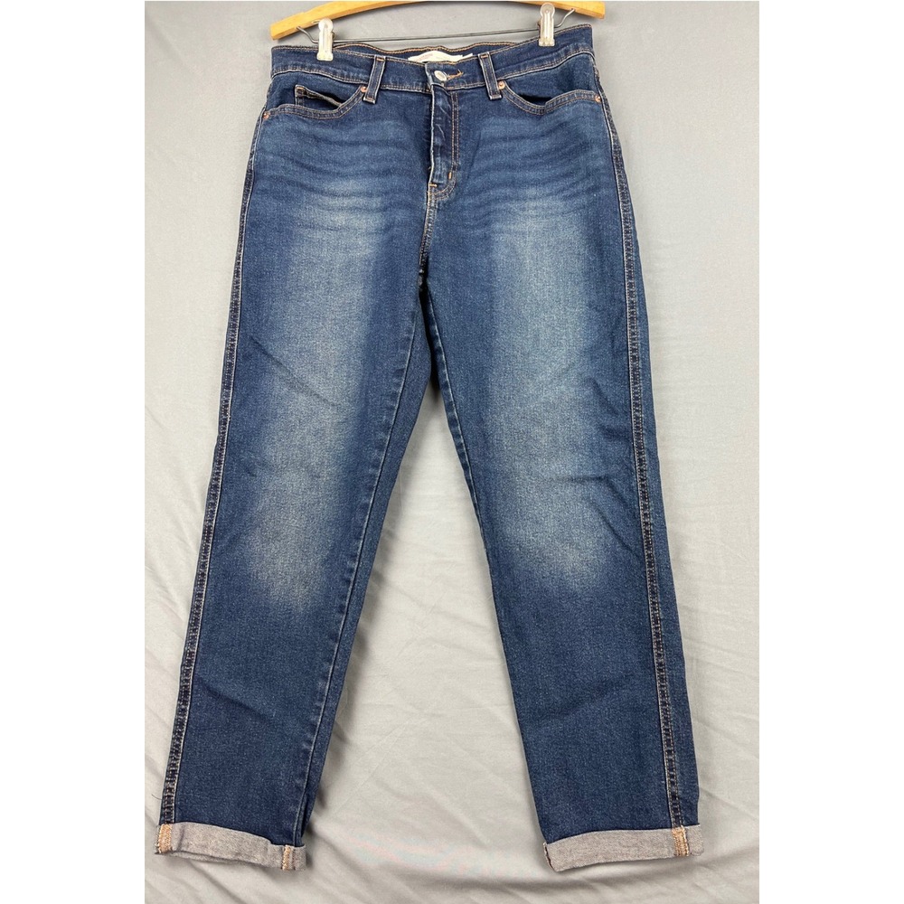 Levi Strauss Signature Jeans Womens 6 Vintage Mid Rise Boyfriend Blue Denim Good